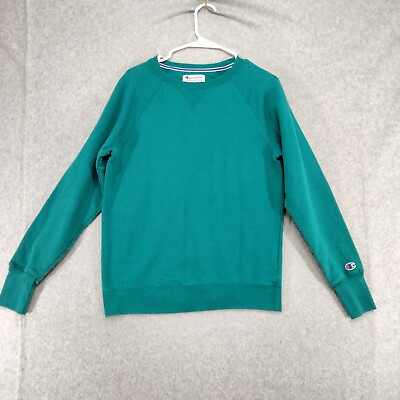 #ad Champion Authentic Sweatshirt Mens Size M Teal Green Pullover Casual Classic