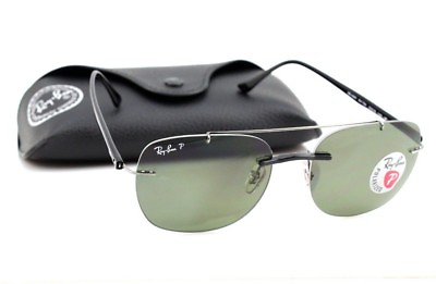 #ad POLARIZED RARE New RAY BAN Tech Light Ray Black Green Sunglasses RB 4280 601 9A