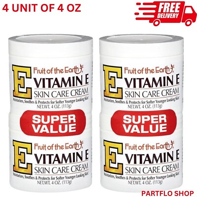 #ad Fruit of the Earth Vitamin E Skin Care Cream Super Value 4 Oz. 4 pack