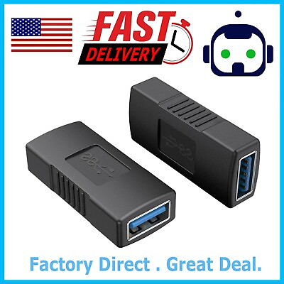 #ad New USB 3.0 Type A Female to Female Adapter Coupler Gender Changer Connector US
