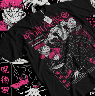 #ad Itadori Yuji T Shirt Jujutsu Kaisen Ryomen Sukuna Horror Anime Shirt All Size