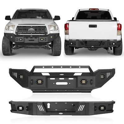 #ad Offroad Steel Front Bumper or Rear Back Bumper For 2007 2013 Toyota Tundra Truck