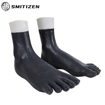 #ad Smitizen Male Human Skin Silicone Black Feet Elastic Sock For Cosplay Costume