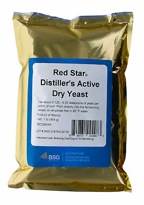 #ad DISTILLERS YEAST 1 POUND FOIL PACK DADY FOR HIGH PROOF WHISKEY STILL MOONSHINE