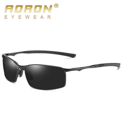 #ad AORON Polarized Sunglasses Men Driving Photochromic Night Vision Goggles Glasses