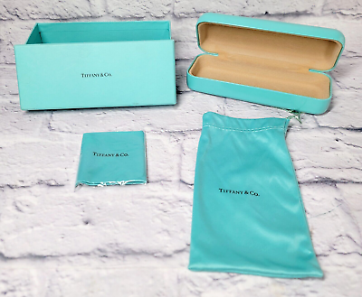 #ad Tiffany amp; Co Eye Glasses Sunglasses Hard Case Box Cleaning Cloth Bag Dust Cover
