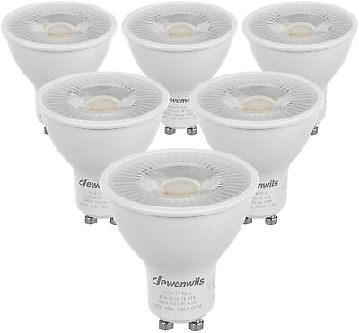#ad DEWENWILS 6 Pack GU10 LED Dimmable Bulb 500LM 5000K Daylight Track Lighting Bulb $12.74