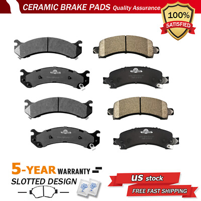 #ad Front amp; Rear Ceramic Brake Pads for 2003 2020 Chevy Express GMC Savana 2500 3500