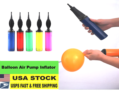 #ad 2x Balloon Air Pump Inflator Handheld pack of 2