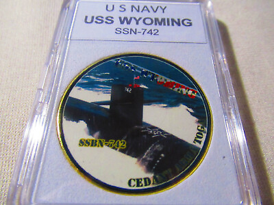 #ad US NAVY SUBMARINE USS Wyoming SSN 742 Challenge Coin