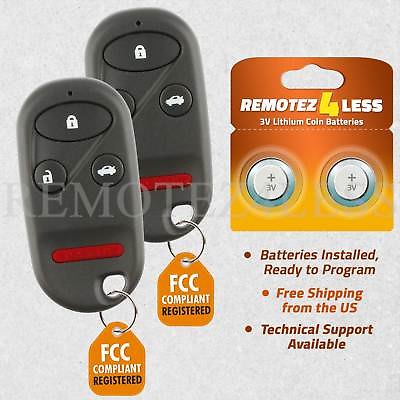 #ad 2 For 2002 2003 2004 Honda CR V Remote Car Control Keyless Entry Key Alarm Fob