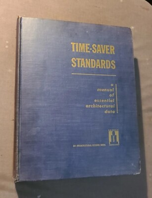 #ad 1946 Time Saver Standards for Architectural Design Data VTG 1st Ed. 2nd Print