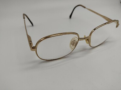 #ad Vintage Luxottica Eyeglass Gold KLIXX 52 17 135 Gold plated. B1