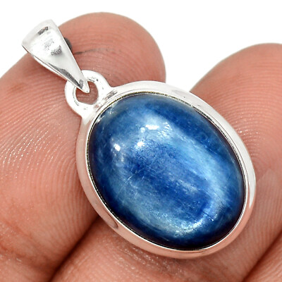#ad Natural Kyanite Brazil 925 Sterling Silver Pendant Jewelry CP26667