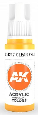 #ad AK Interactive 11217 Clear Yellow 3G Acrylic Paint 17ml Bottle