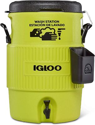 #ad Hardsided Commerical Acid Green 5 Gallon Seat Top Hand Washing Station
