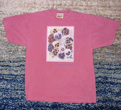 #ad Vintage Busch Gardens Flowers T shirt Mens XL