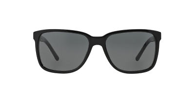 #ad NWT BURBERRY Sunglasses BE 4181 3001 87 Shiny Black Gray 58 mm NIB