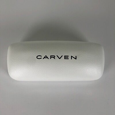 #ad Carven Glasses Case Hard Case Sunglasses White Leather Metal