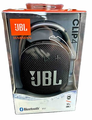 #ad JBL Clip 4 Portable Bluetooth Speaker Black 10 Hour Battery Accepting Offers