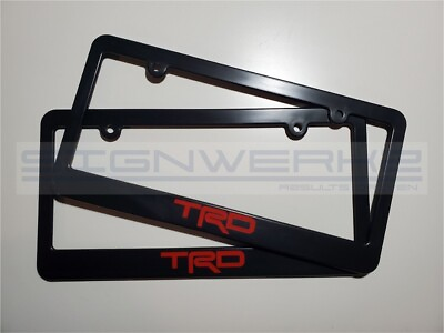 #ad TRD License Plate Frame Toyota Racing FRS A90 RCF RC ISF Corolla Red Pair