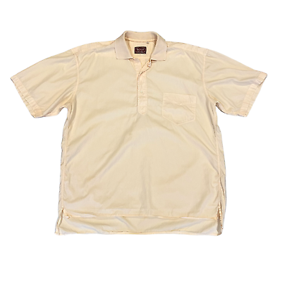 #ad Hugo Boss Twenty Short Sleeve Chest Pocket Shirt Vintage Designer Beige VTG