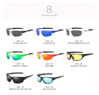 #ad Polarized Sports Sunglasses Mens Night Driving Sport Fishing Cycling
