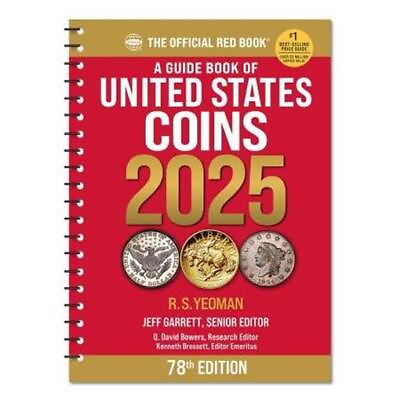 #ad New 2025 Official Red Book Guide Of US Coins Price List Catalog Spiral Whitman