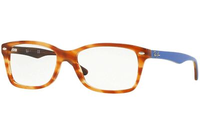 #ad Ray Ban Blue Light Blocking Reading Glasses RX5228 5799 53 Brown Havana 53mm New