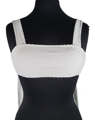 #ad Juniors#x27; Dot Texture various Tie Bralette Bikini Top Xhilaration White XS 00 $11.99