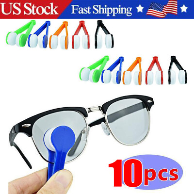 #ad #ad 10PACK Mini Eyeglass Cleaner Sunglass Spectacles Glasses Lens Cleaning Tool New