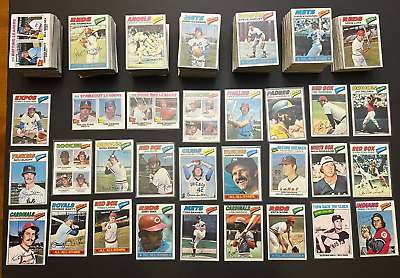 #ad 1977 Topps Baseball Near Set 640 of 660 Cards MId Grade Dawson Sutter Murphy