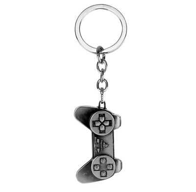 #ad PS1 PlayStation Controller Themed Metal Keychain Keyring
