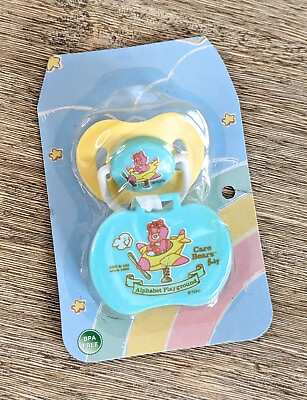 #ad NEW Care Bears Baby Pacifier with Pacifier Holder from 2008