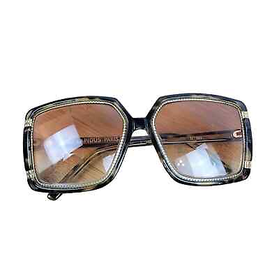 #ad Vintage Ted Lapidus TL 1511 Sunglasses Paris France Tortoise Gold Glasses 1970#x27;s