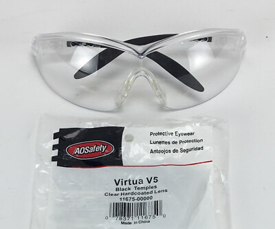 #ad AOSafety Virtua V5 Black Temples Protective Safety Glasses