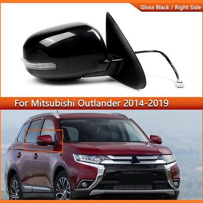 #ad Door Driver Mirror For 2014 19 Mitsubishi Outlander Power Heated w Signal Right