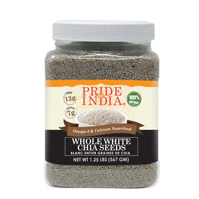 #ad Whole White Chia Seeds Omega 3 amp; Calcium Superfood Jar