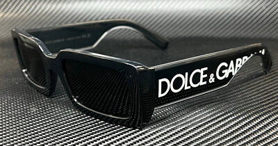 #ad DOLCE amp; GABBANA DG6187 501 87 Black Dark Grey Women#x27;s 53 mm Sunglasses