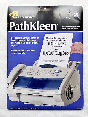 #ad Read Right Pathkleen Laser or Fax Printer Cleaning Sheets RR1237