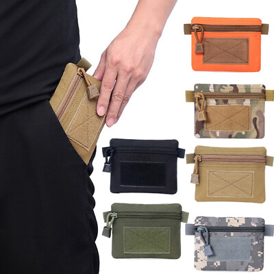#ad Tactical Molle EDC Pouch Wallet Mini Waist Pack Purses Portable Card Key Holder $6.99