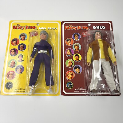 #ad Vintage Brady Bunch Mrs. Brady amp; Greg Classic TV Show Toy Figure Doll 2004 8quot;