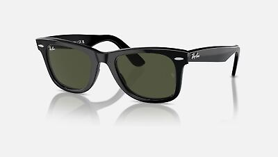 #ad Ray Ban Original Wayfarer Black Classic G 15 Green 50mm Sunglasses RB2140 901 50 $107.99