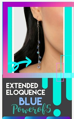 #ad Paparazzi Jewelry New Extended Eloquence Blue 💙 Earrings