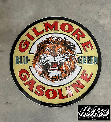 #ad GILMORE BLU GREEN Reproduction 13.5quot; Gas Pump Globe Face Lens