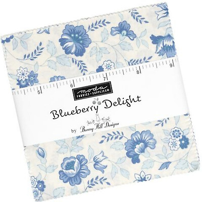 #ad Blueberry Delight Moda Charm Pack 42 100% Cotton 5quot; Precut Quilt Squares