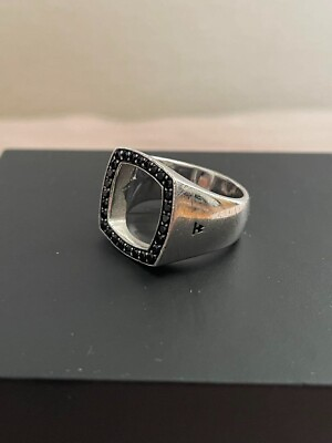 #ad Tom Wood Black Onyx Silver Ring 925 Size US 5.25 Used