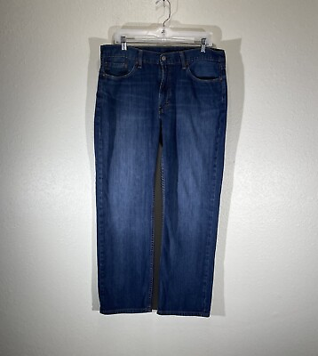 #ad Levis 514 Mens Jeans Size 36 Slim Fit Straight Leg Denim Dark Wash Pants 36x30