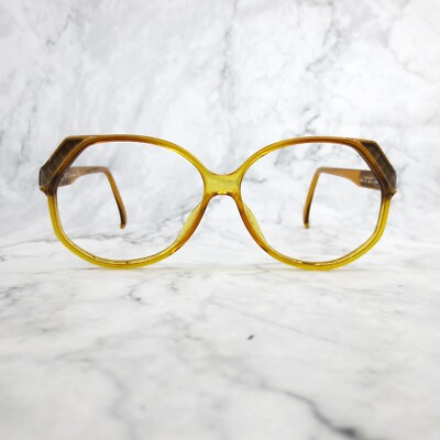 #ad Christian Dior 2255 10 Eyeglasses Yellow Round Full Rim Frames 58 12 130