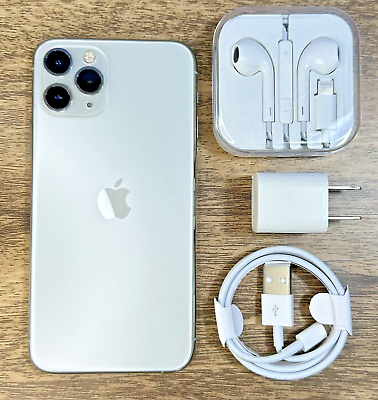 #ad Apple iPhone 11 Pro Max 64 GB Silver Unlocked Good Condition